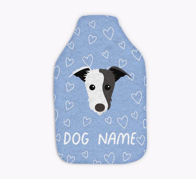 Heart Pattern: Personalised {breedFullName} Hot Water Bottle